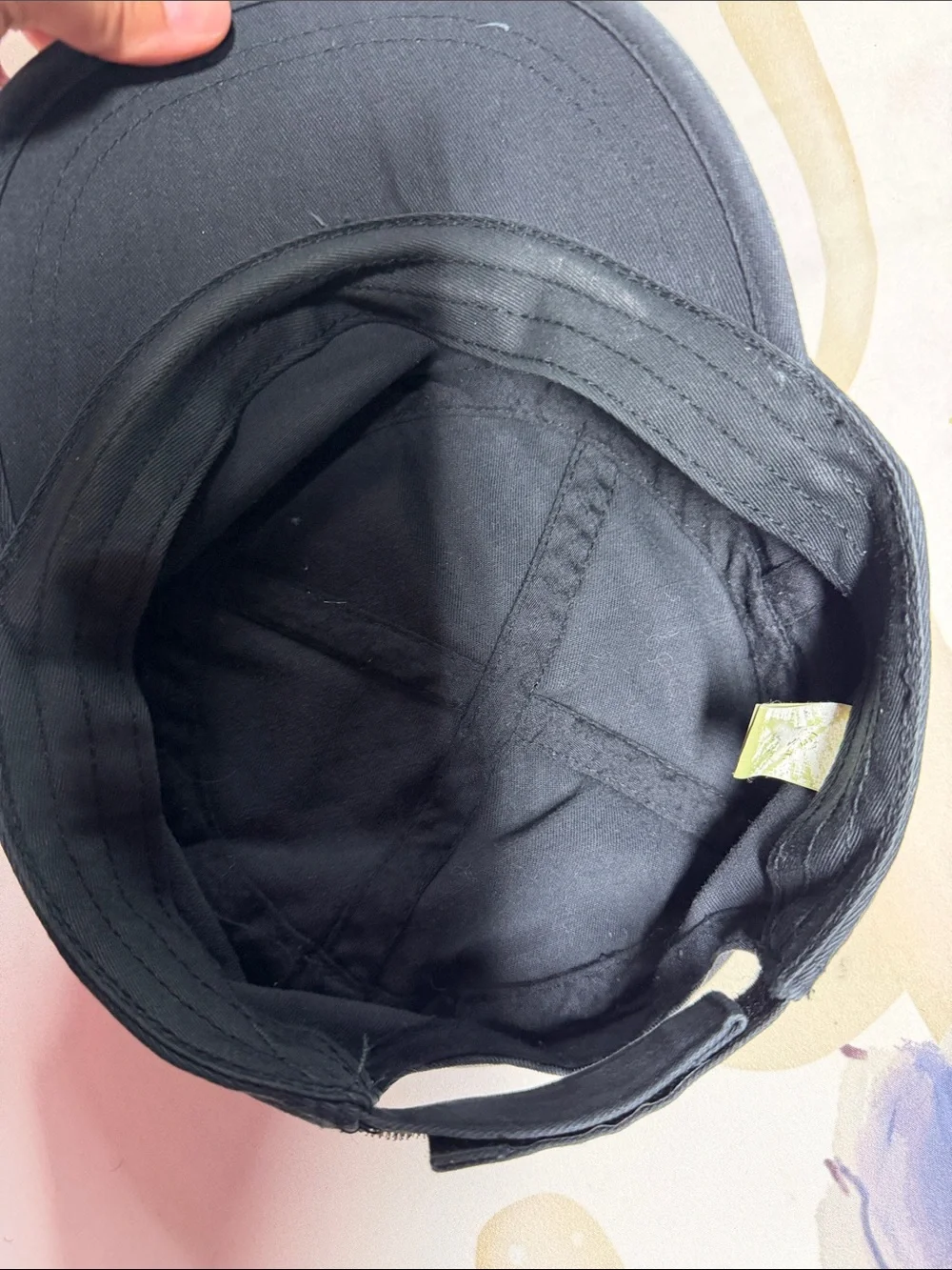 Black Cap hat with sparking rhinestone Double C Logo